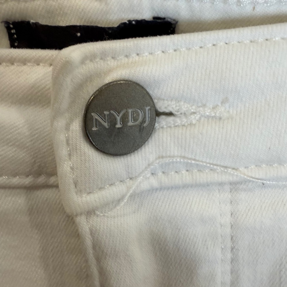 NYDJ Sheri Slim Jeans White Size 8 Lift Tuck Technology Cropped - Picture 4 of 9